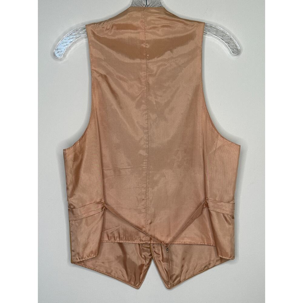 Vintage 1970s Camel Suede Leather Vest Western Boho Small - Picture 14 of 14